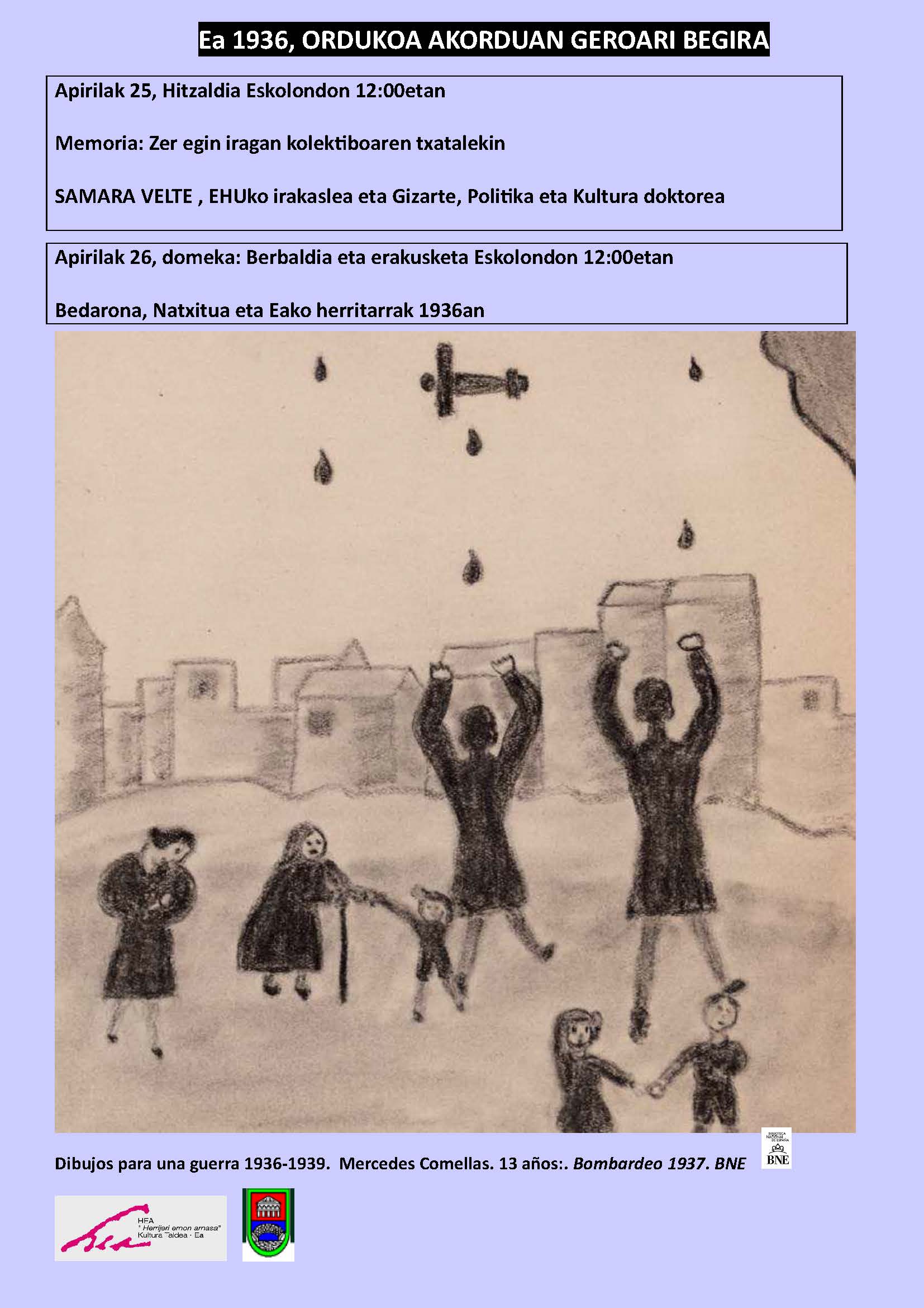 Ea, Natxitua eta Bedaronako herritarrak 1936an